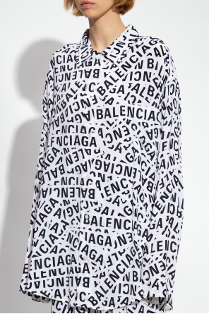 White Shirt with logo Balenciaga - Z Zegna T-shirts and